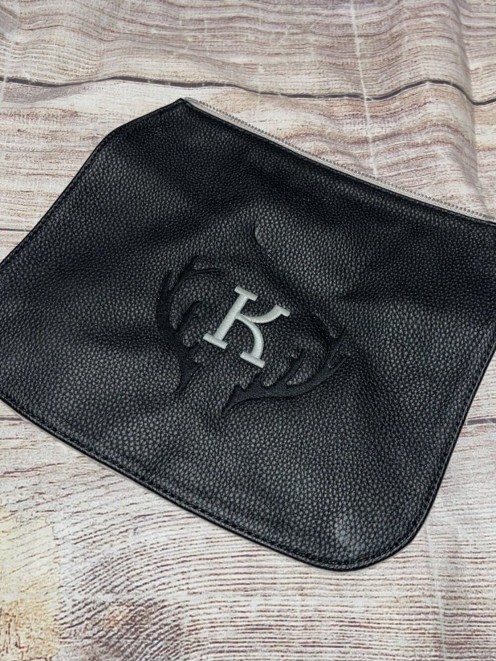 Thirty One 31 Studio Flap Dash of Black Pebble Personalized K Deer Antler